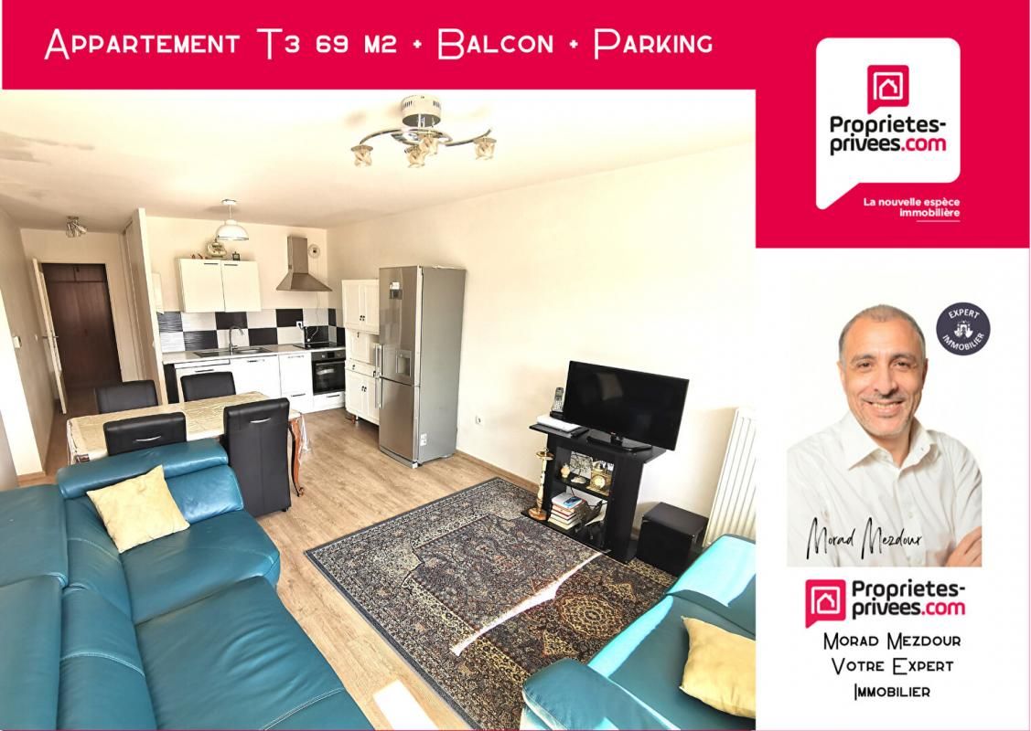 Appartement Lille 3 pièce(s) 79 m2 Parking/Box/Balcon