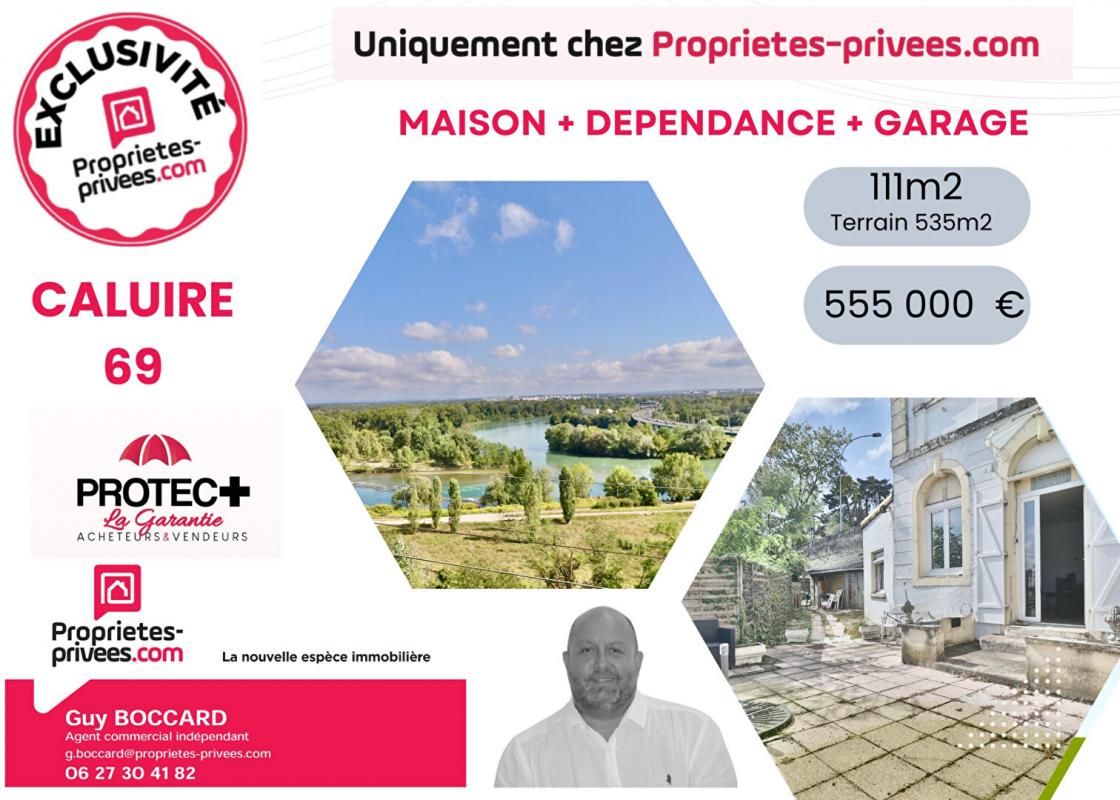 CALUIRE-ET-CUIRE Rhône, Caluire maison  111m2+ Dépendance + Garage Terrain 535m2 2