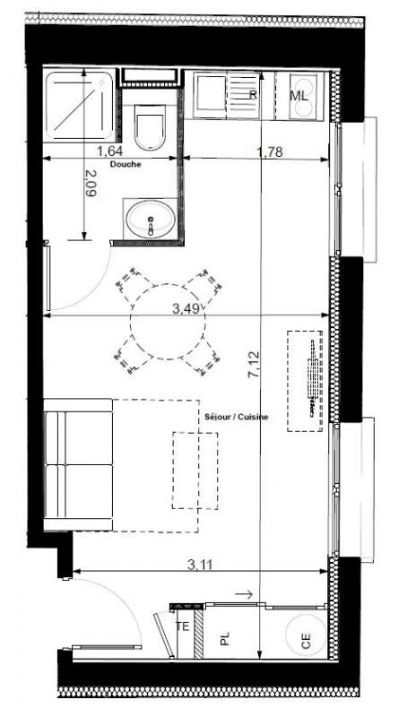 LYON-3E-ARRONDISSEMENT Appartement Lyon 1 pièce(s) 23.60 m² 3