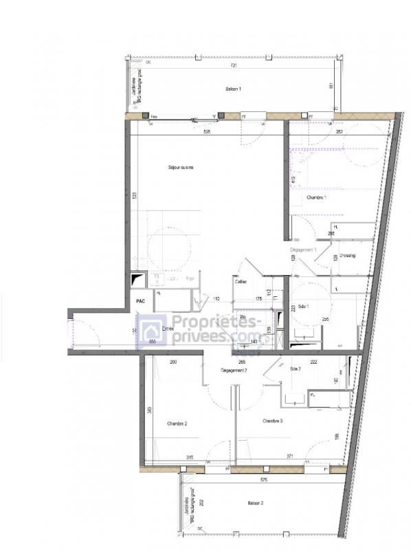 Appartement Concarneau 4 pièce(s) 93.32 m2 avec 2 balcons
