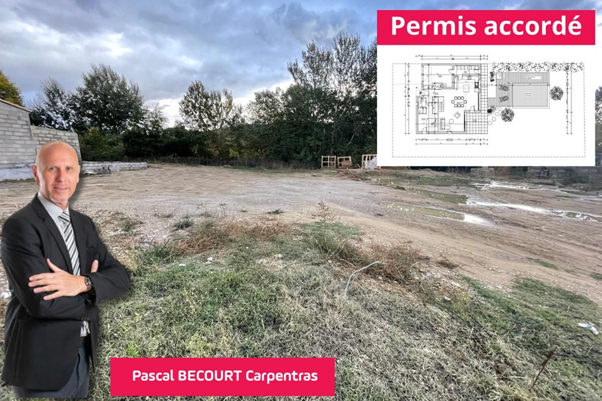 Terrain viabilisé à Vaison La Romaine 523 m2 avec permis de construire accordé