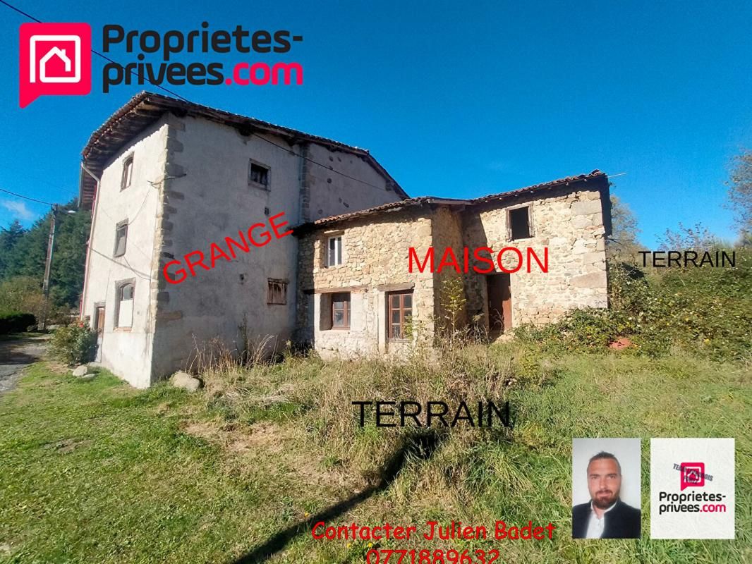 Maison Escoutoux environ150 m2 + terrain +/- 650 m2