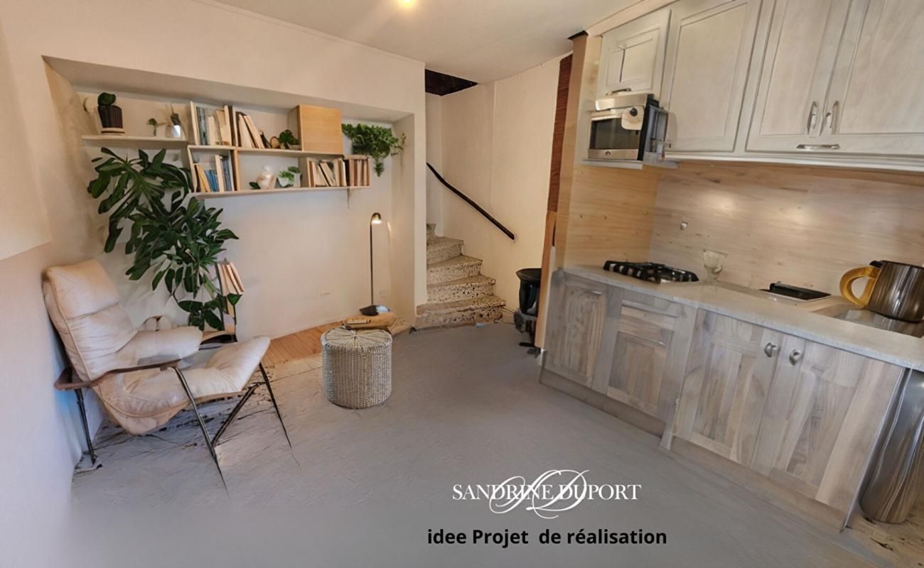 Maison de village 2 faces T3 51.59 m2 environs avec garage de 22 m2