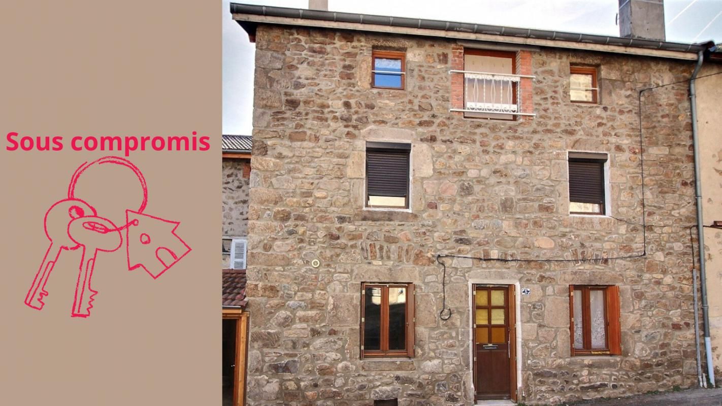 SAINT  SAUVEUR EN RUE 42220 Maison de village de 85m² mitoyenne 3 chambres cave et appentis