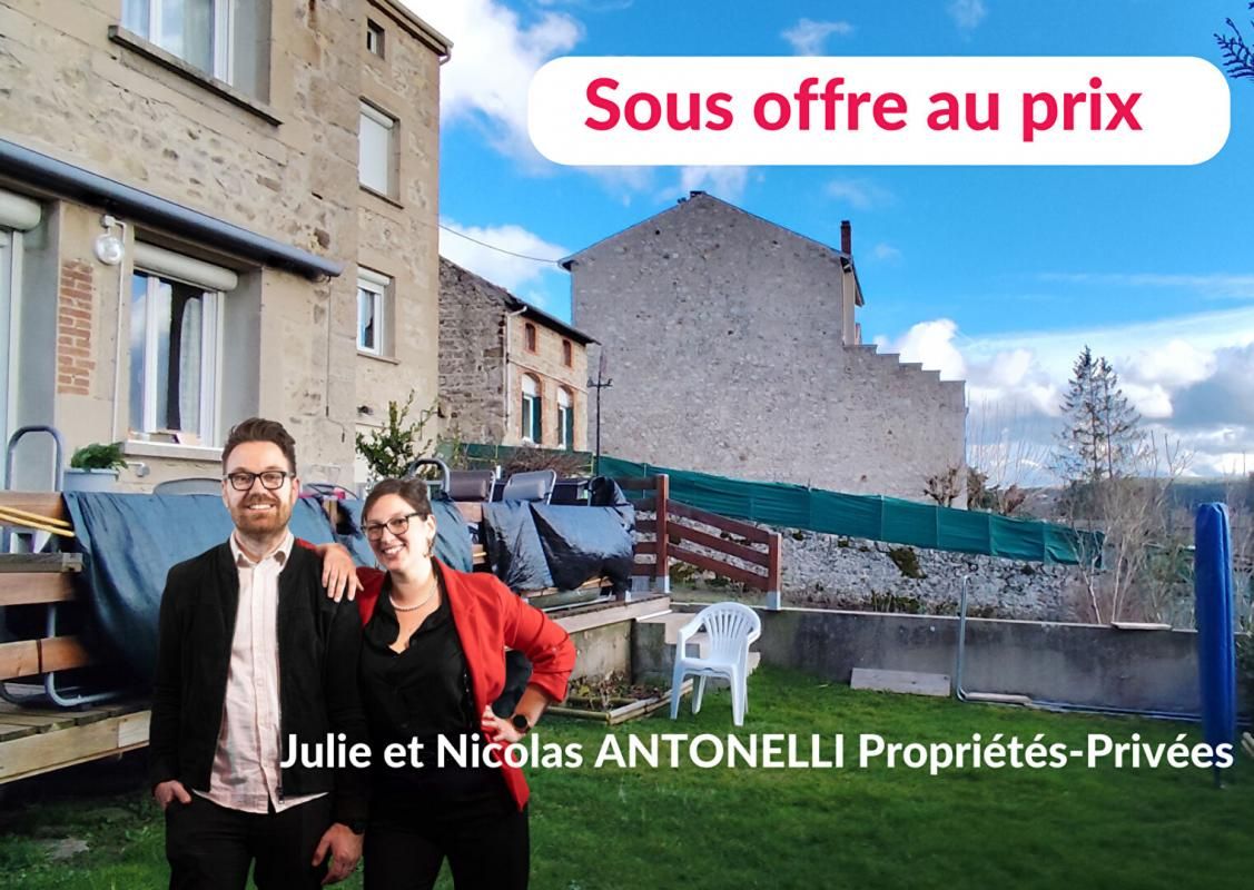 Saint Just Malmont 43240 Centre village appartement en DUPLEX 96m² 3 chambres TERRASSE et JARDINET
