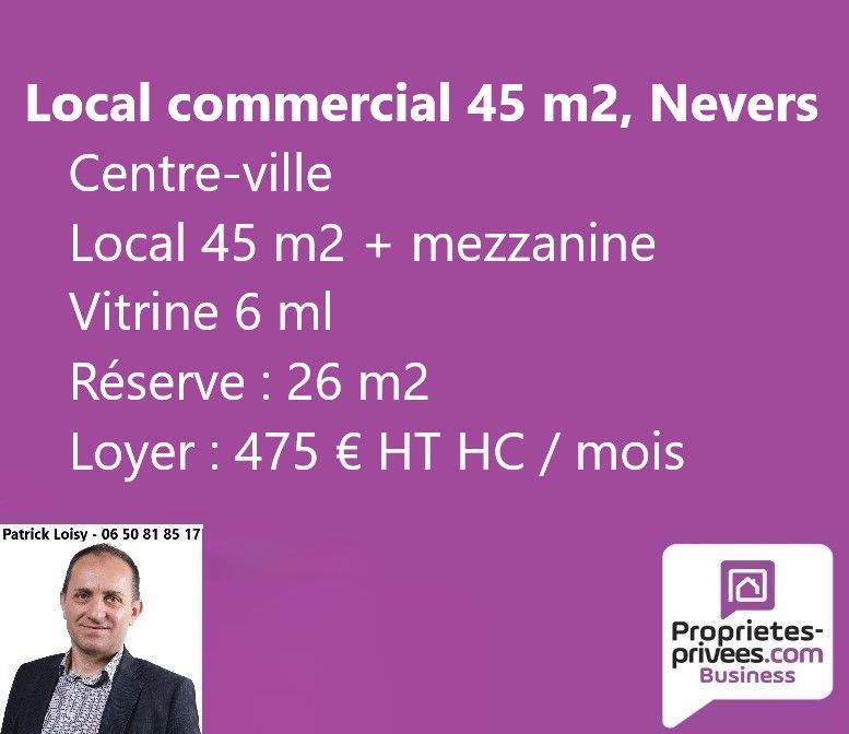 NEVERS CENTRE  - LOCATION LOCAL COMMERCIAL 45 M2