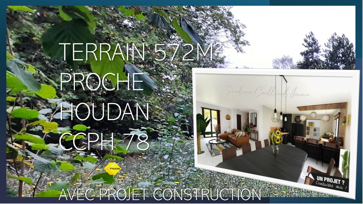 Terrain proche Houdan 572 m2 pour maison 4 chambres - garage - 85000 euros HAI