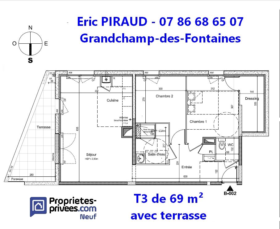 GRANDCHAMPS-DES-FONTAINES Appartement Grandchamp-des-Fontaines T3 d'environ 69 m² 2