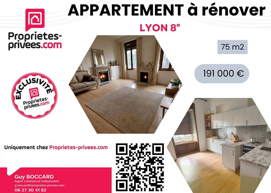 69008 Appartement 3 Pièces à rénover