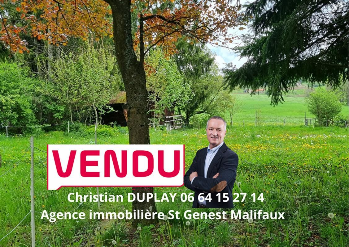 SAINT-GENEST-MALIFAUX SOUS COMPROMIS Saint Genest Malifaux 42660 proche centre village Parcelle de terrain constructible non viabilisée environ 1500m² 4