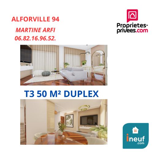 ALFORTVILLE ALFORVILLE  94140 DUPLEX  3 pièce(s) 55 m2 2