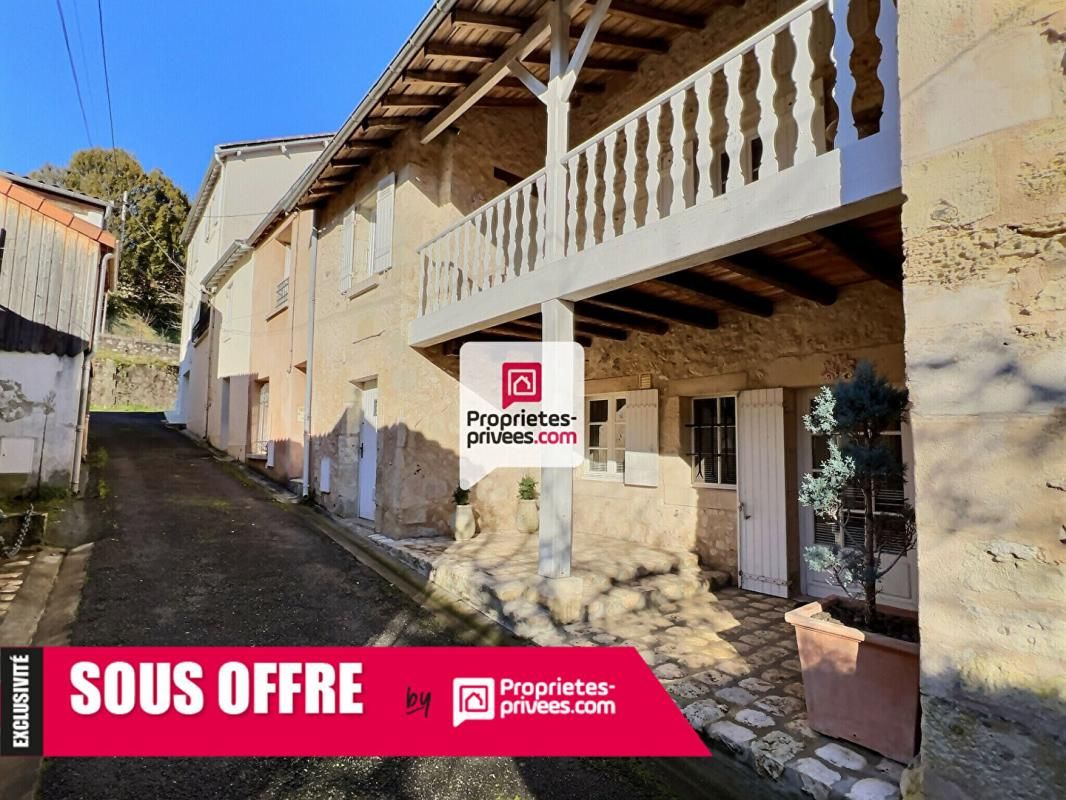 Maison T3/4 d'env. 120m² avec garage et atelier d'artiste de 43m² sur le centre de CHÂTEAU-L'ÉVÊQUE (24460)