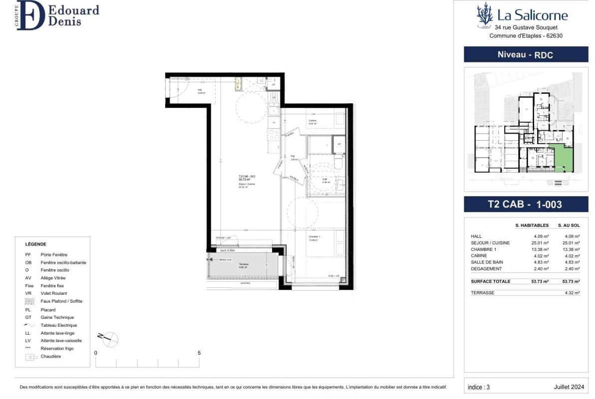 ETAPLES Votre Agence "Propriétés-Privées .Com" vous propose : 2