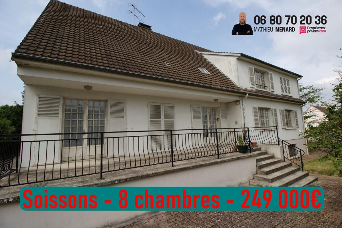Maison 11 pièces de 306 m2 - 8 chambres - Soissons
