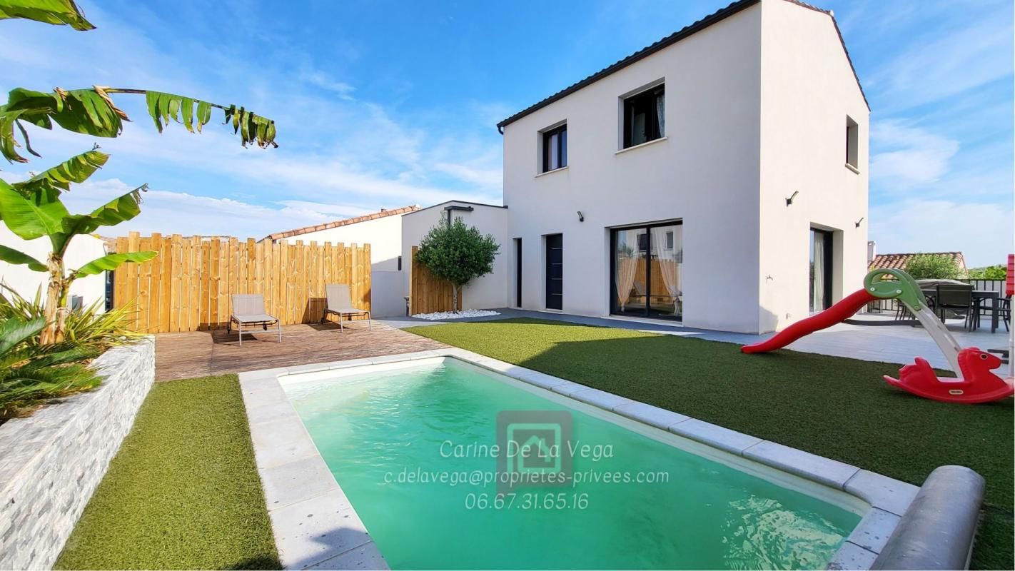 SERVIAN Villa récente T4  de 93m² en R+1 avec piscine 1