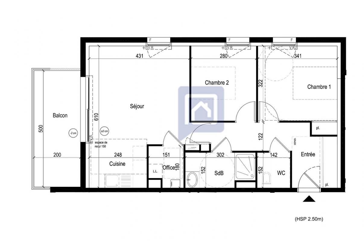 HENNEBONT Appartement Hennebont 3 pièce(s) 62.41 m2 , cave, garage, parking à vendre 3