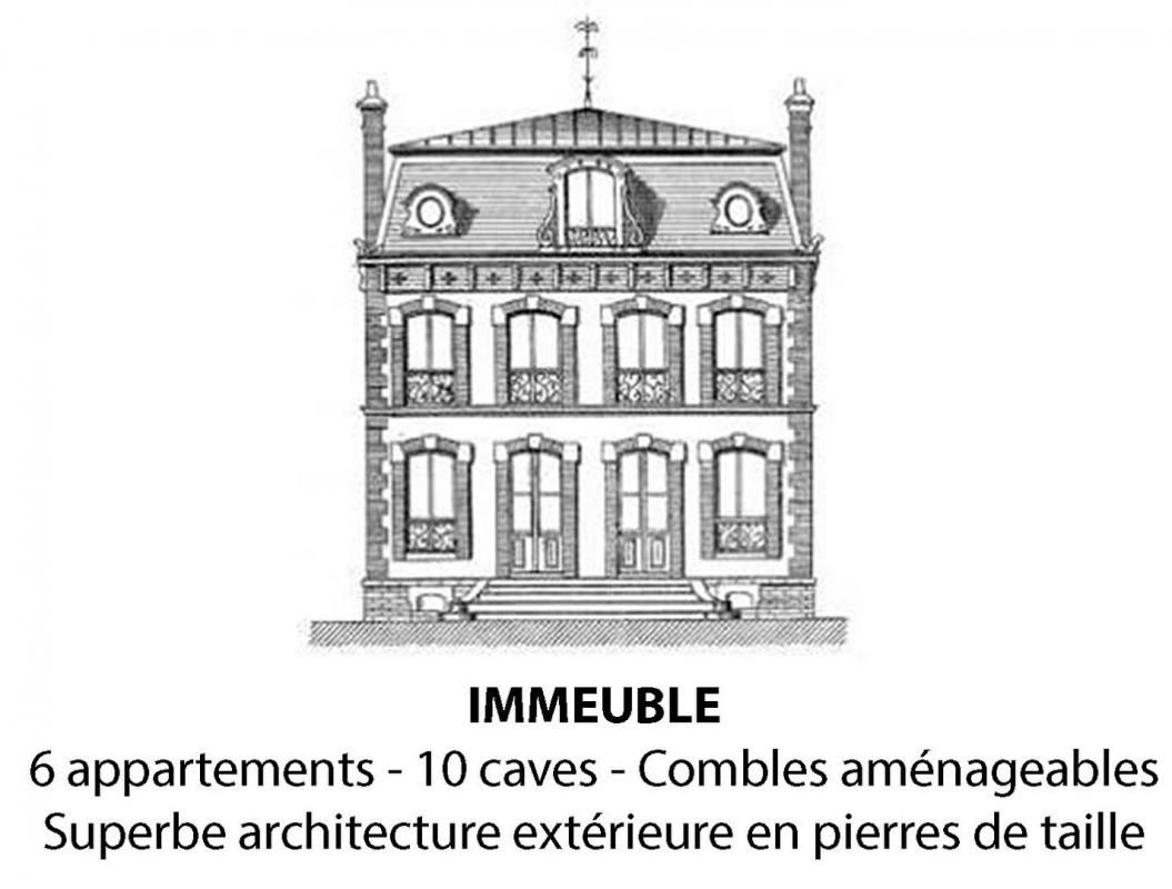 IMMEUBLE 6 appartements combles aménageables 10 caves