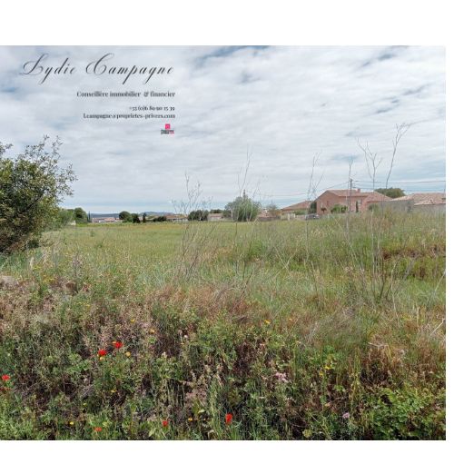 Terrain viabilisé et constructible Paraza 630 m2