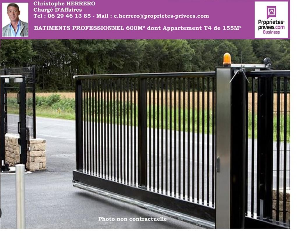 BATIMENT D'ACTIVITE PROFESSIONNEL 600m² et dont Appartement T4 de 155m² habitable + belle terrasse