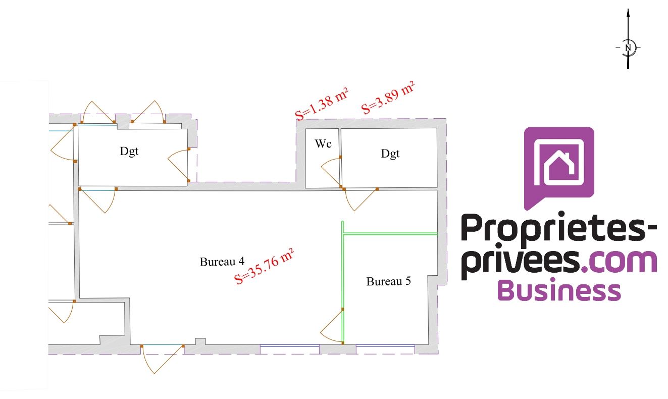 UZES - BUREAU / MURS COMMERCIAUX / 41 M² RDC