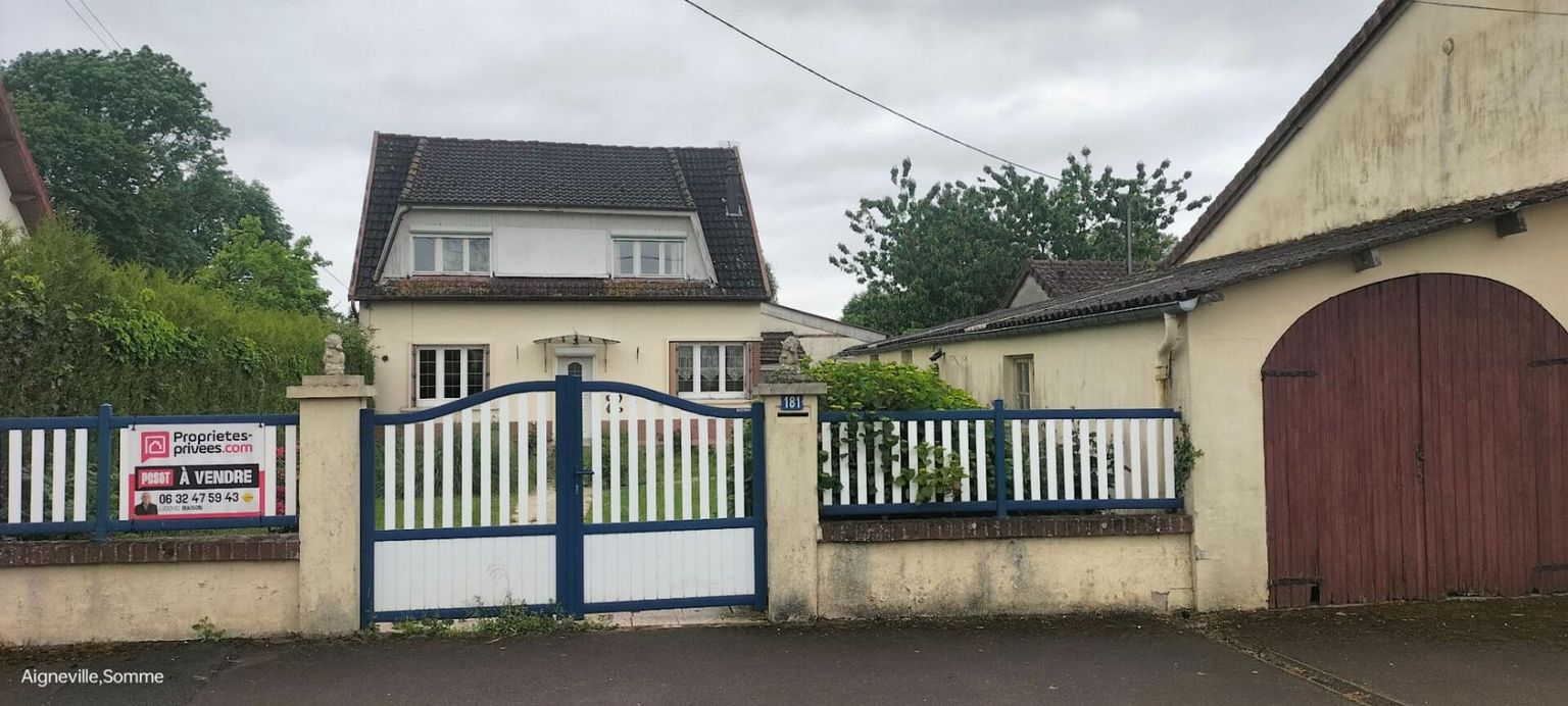 FEUQUIERES-EN-VIMEU Maison Aigneville  130M2   avec  4 Chambres sur parcelle de 1176 m2 2