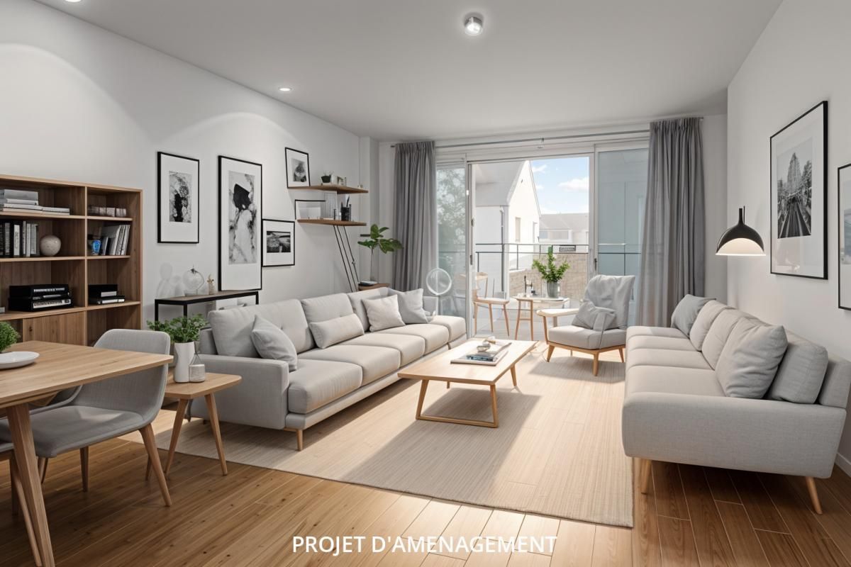 Appartement type F2 1 chambre , balcon, place de stationnement