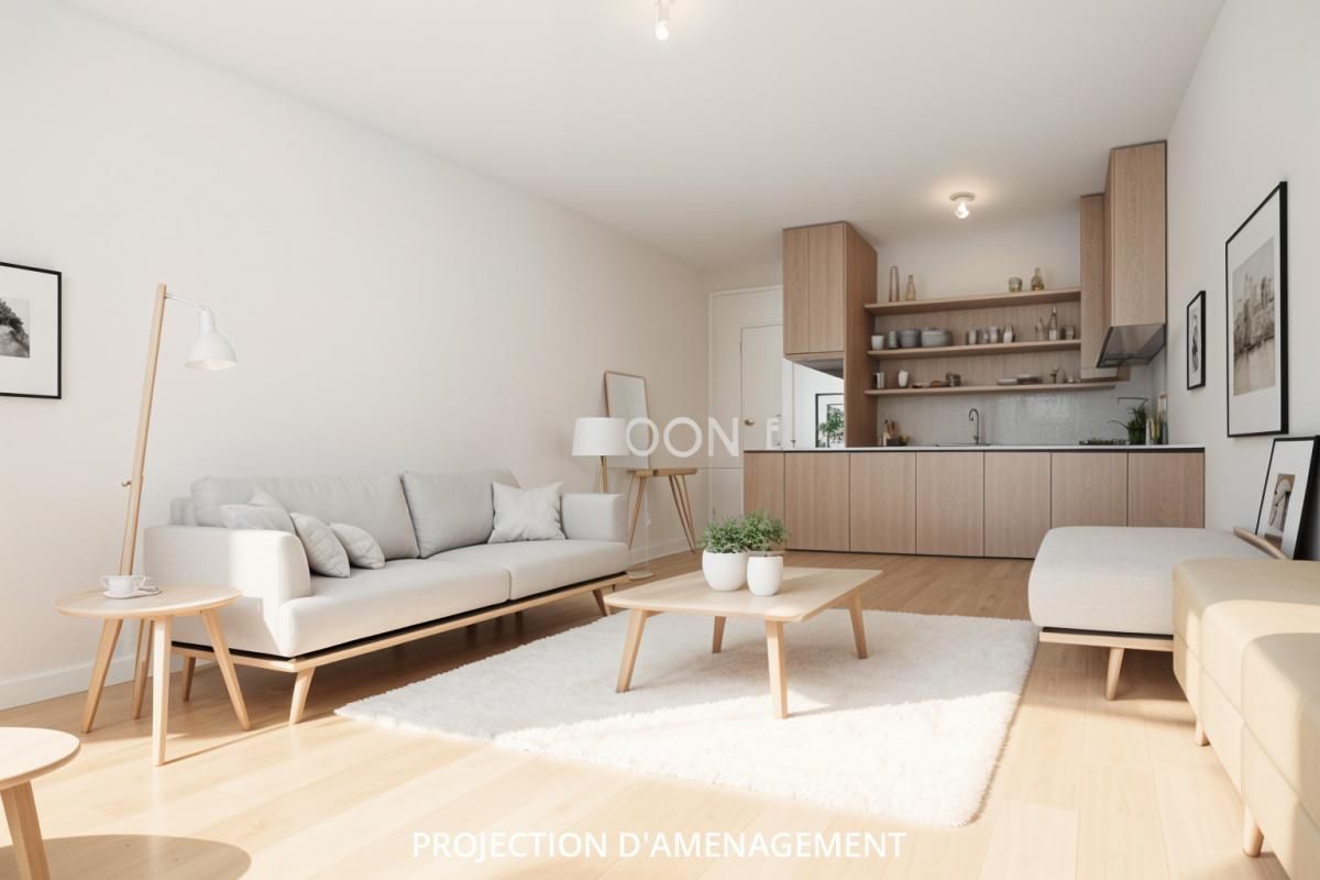 MONTEVRAIN Appartement type F2 1 chambre , balcon, place de stationnement 3