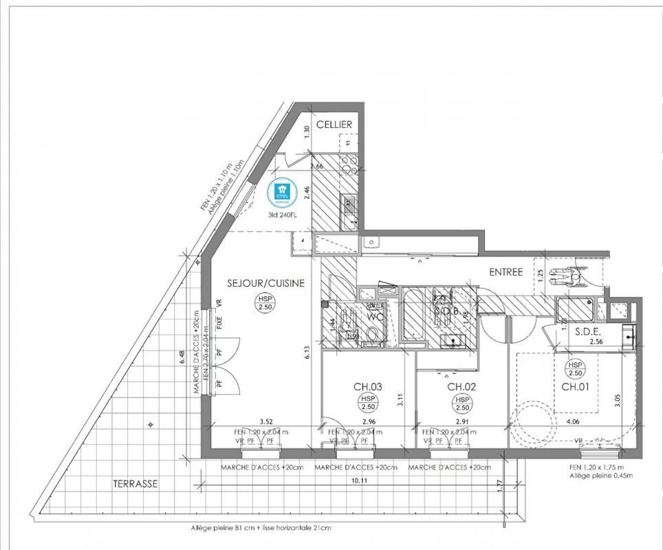 RENNES Appartement Rennes 4 pièce(s) 93 m2 3