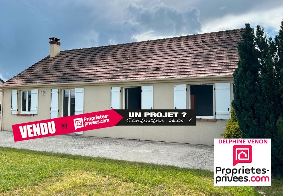 Maison de plain pied 3 chambres + bureau sur un terrain de 620 m² environ à Chateauneuf Sur Loire