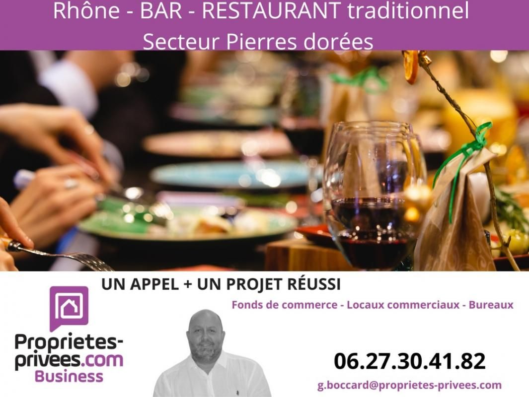 Secteur Pierres dorées -  Bar, Restaurant traditionnel avec grande terrasse