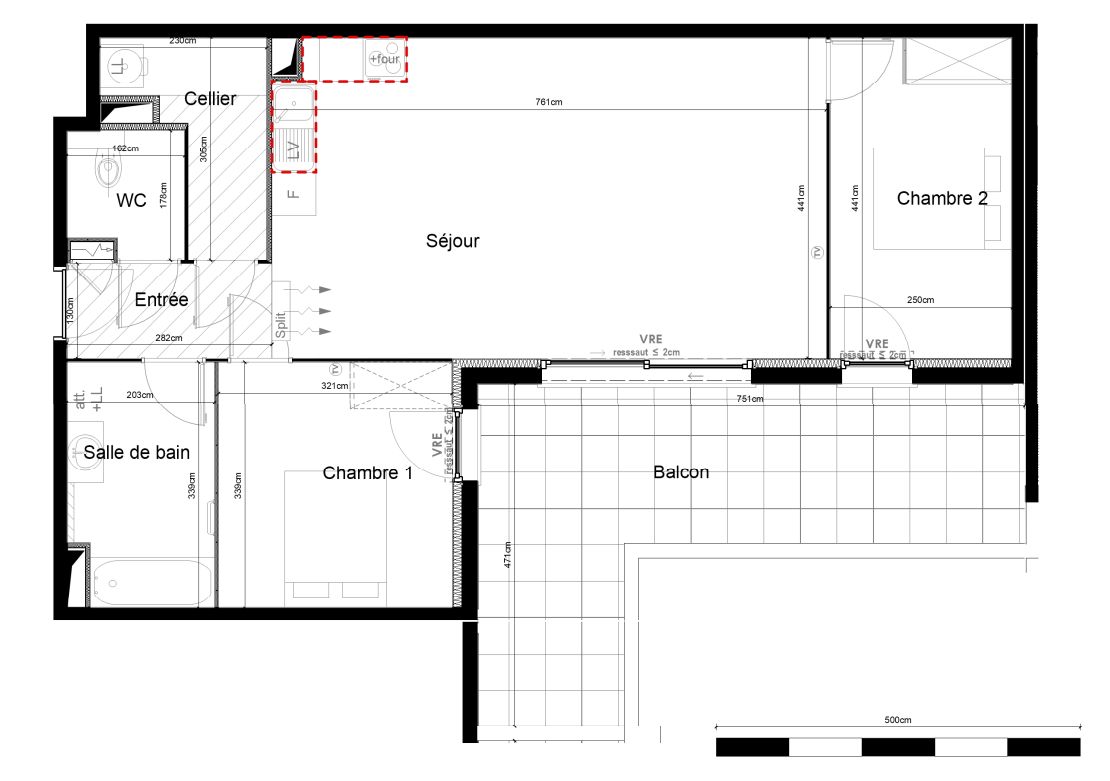 SAUVIAN Appartement T3 69 m² , Terrasse 30 m² , et 2 places de parking 3