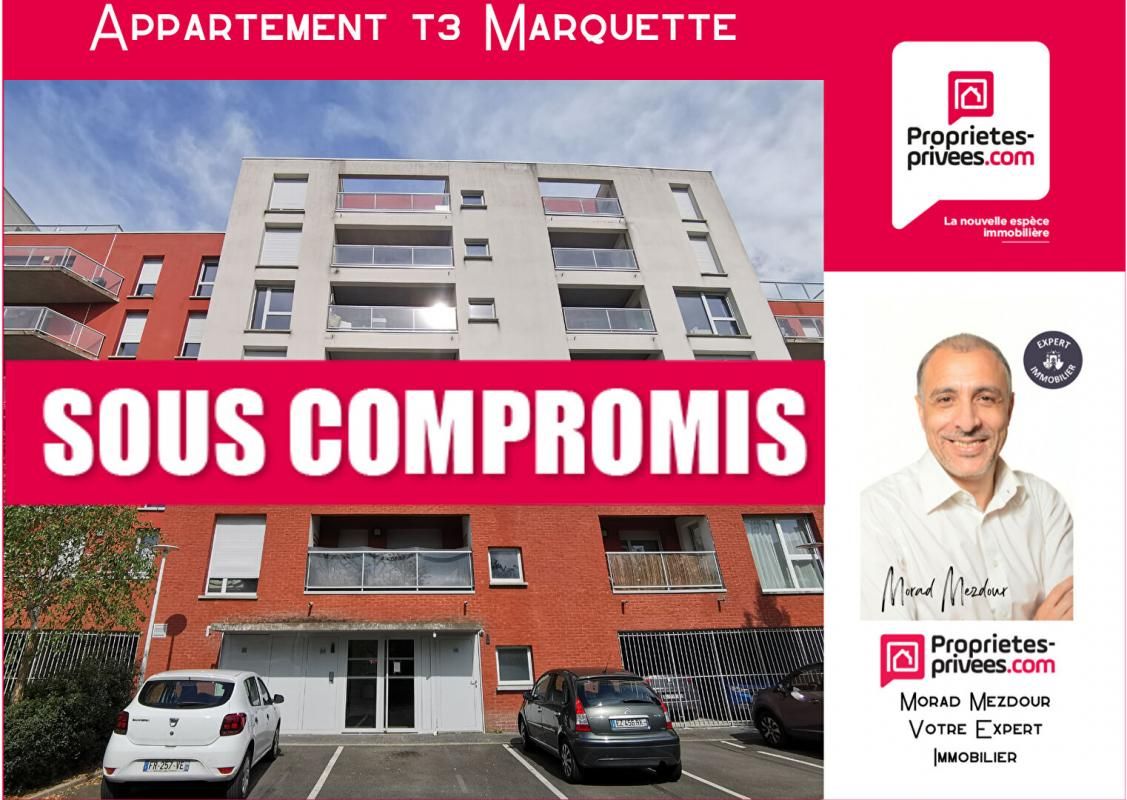 Appartement Marquette Lez Lille 3 pièce(s) 62 m2 balcon 2 Parkings