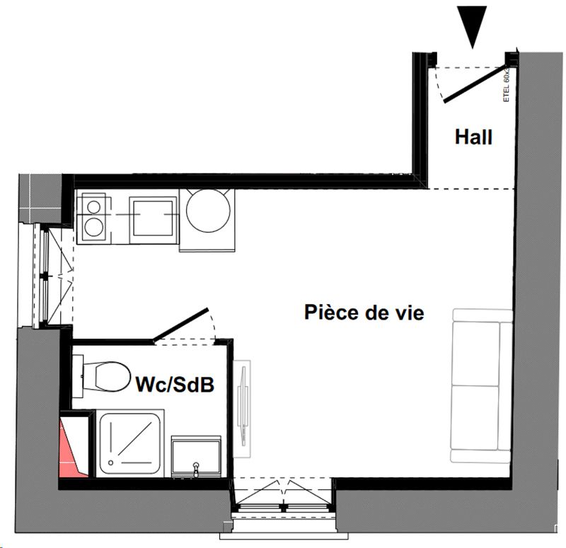 TASSIN-LA-DEMI-LUNE Appartement Tassin La Demi Lune 1 pièce(s) 4