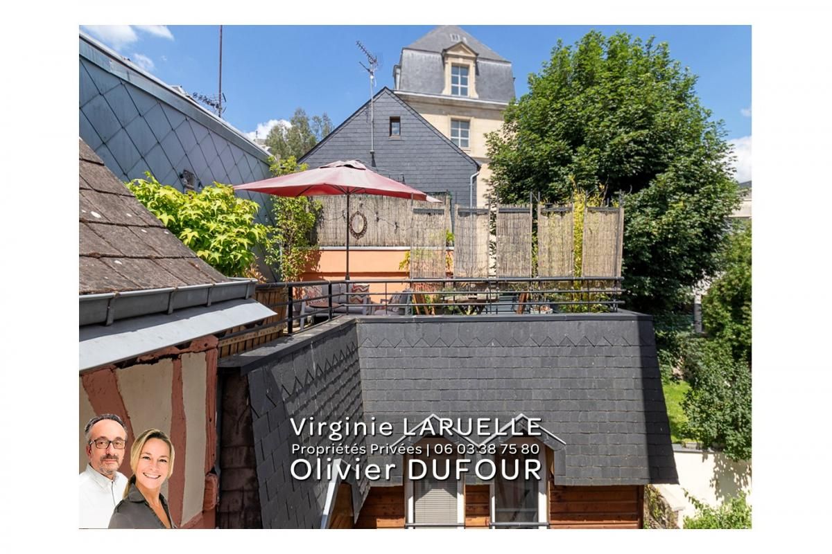 3 pièces en duplex avec grande terrasse, proche des jardins de l'Hôtel de Ville de Rouen