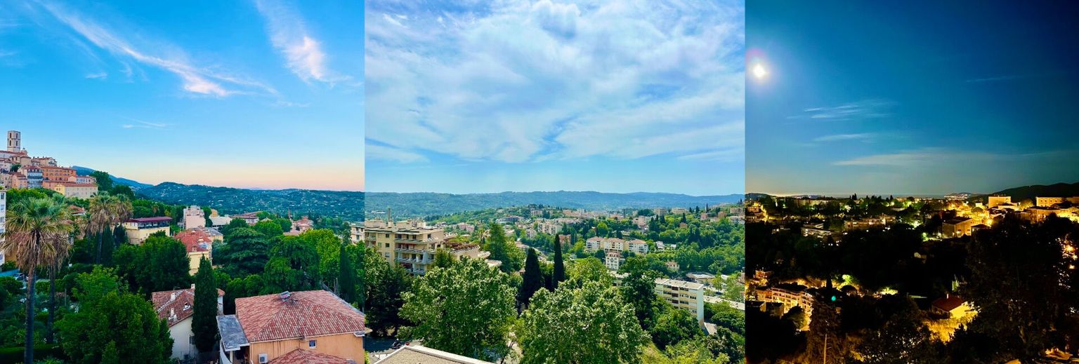 GRASSE Appartement Grasse vue 180° aperçu mer 3P 64m2 traversant 3