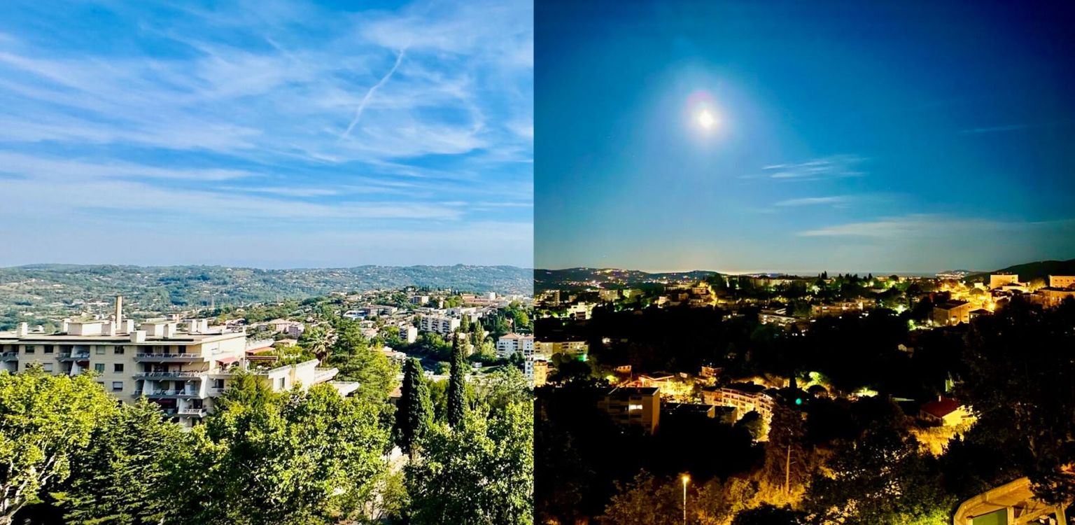 GRASSE Appartement Grasse vue 180° aperçu mer 3P 64m2 traversant 4