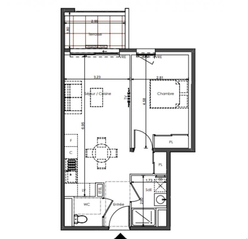 SETE Proche de la Mer, quartier de la  Corniche à Sète. Appartement  T2 avec terrasse 2