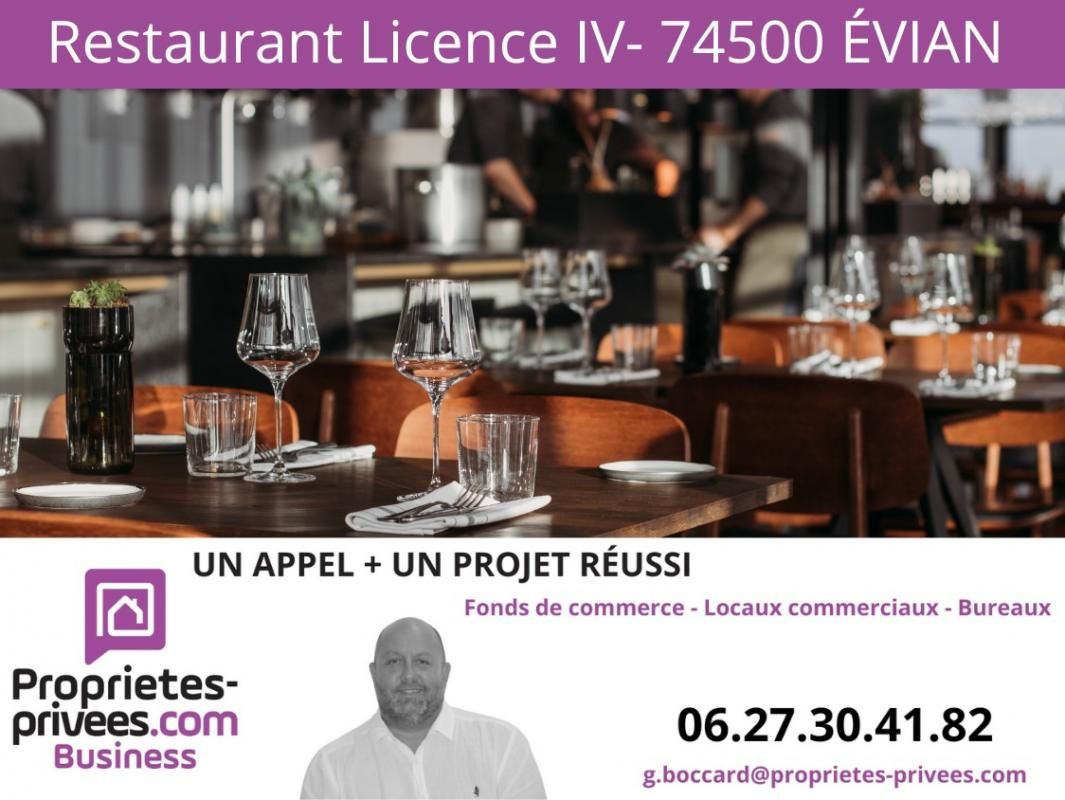 EVIAN LES BAINS - RESTAURANT BAR avec TERRASSE