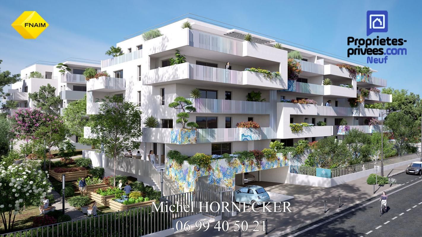 Terrasse plein Ouest. Élégant T3 dans résidence haut de gamme. Quartier de la Corniche