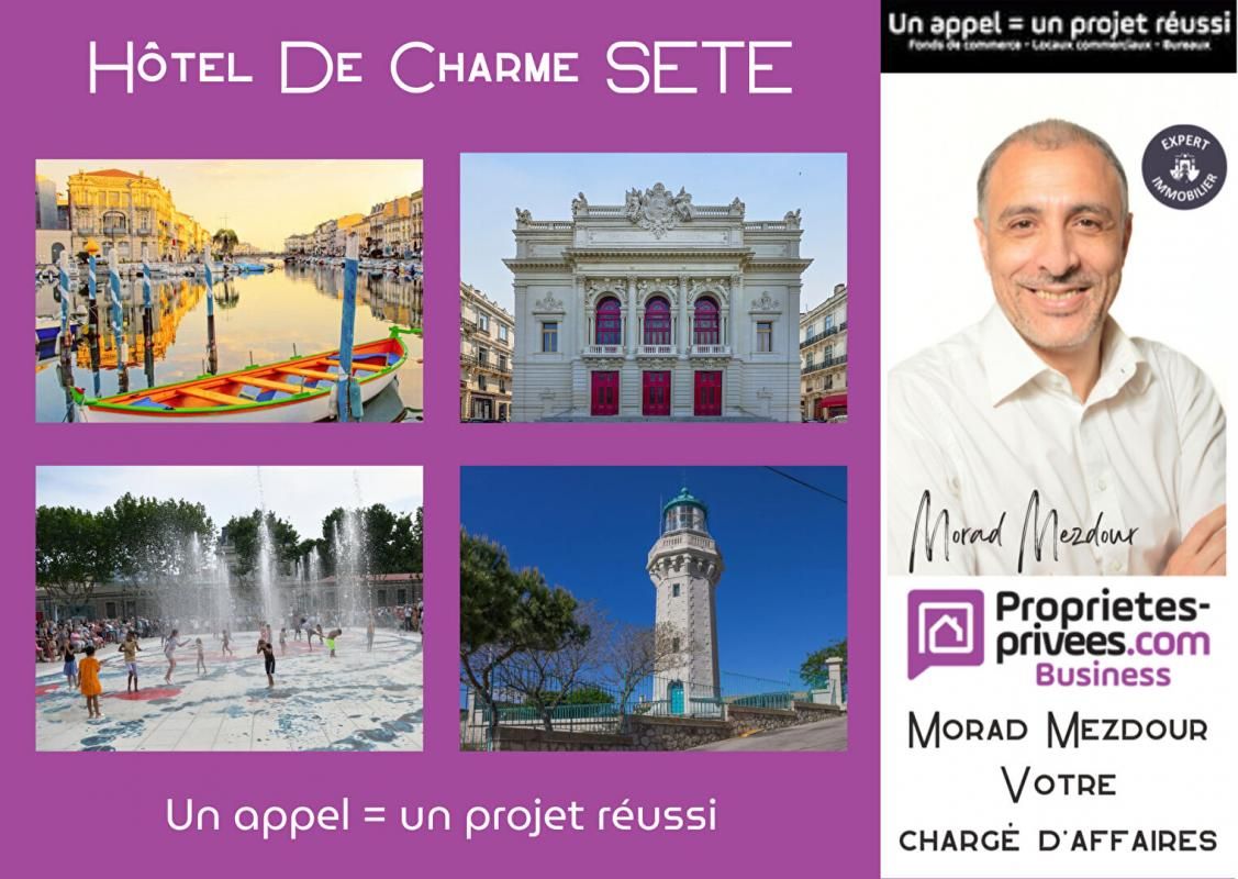 MONTPELLIER SECTEUR MONTPELLIER - MURS ET FONDS HOTEL DE CHARME 2* 3