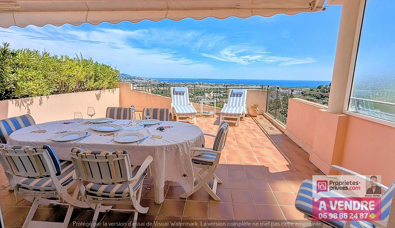 MANDELIEU-LA-NAPOULE 3 PIECES MAGNIFIQUE VUE MER DERNIER ETAGE AVEC GRANDE TERRASSE  37 m² ! 4