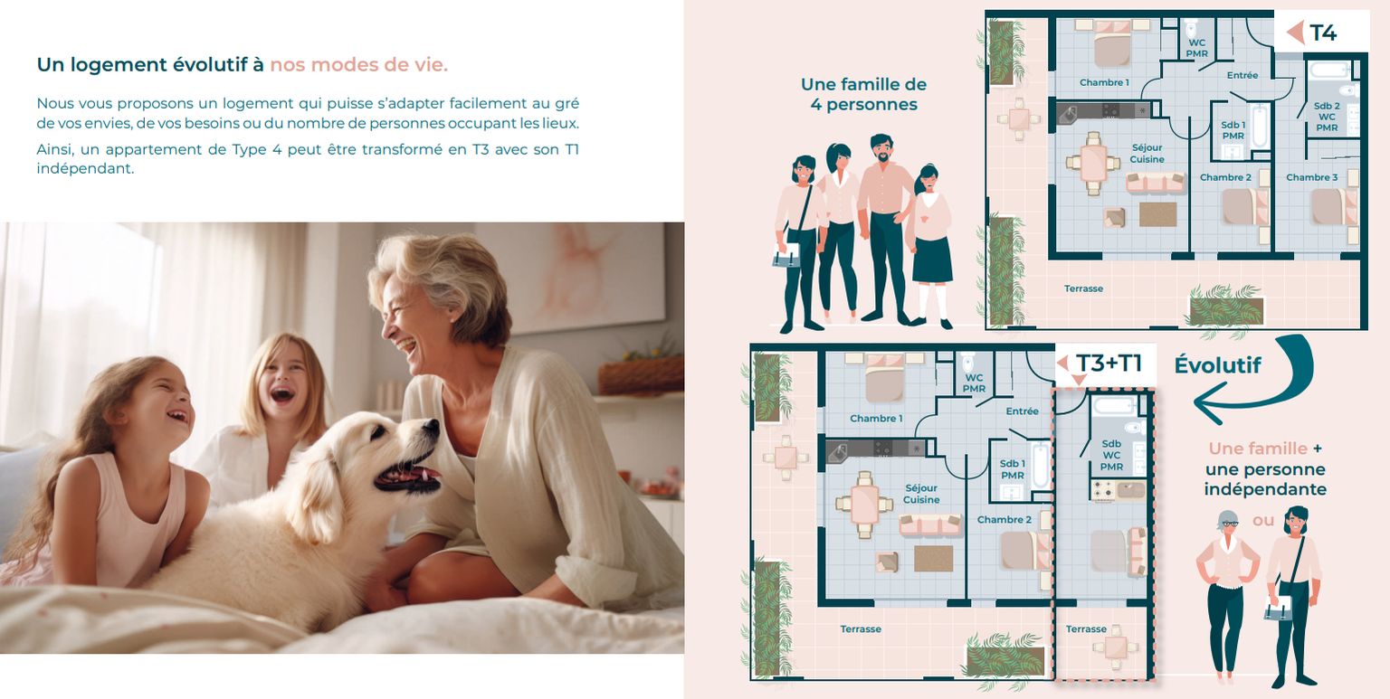 BEZIERS Quand le végétal s'invite en ville. T4 de 86 m², avec terrasse exposée Sud 3