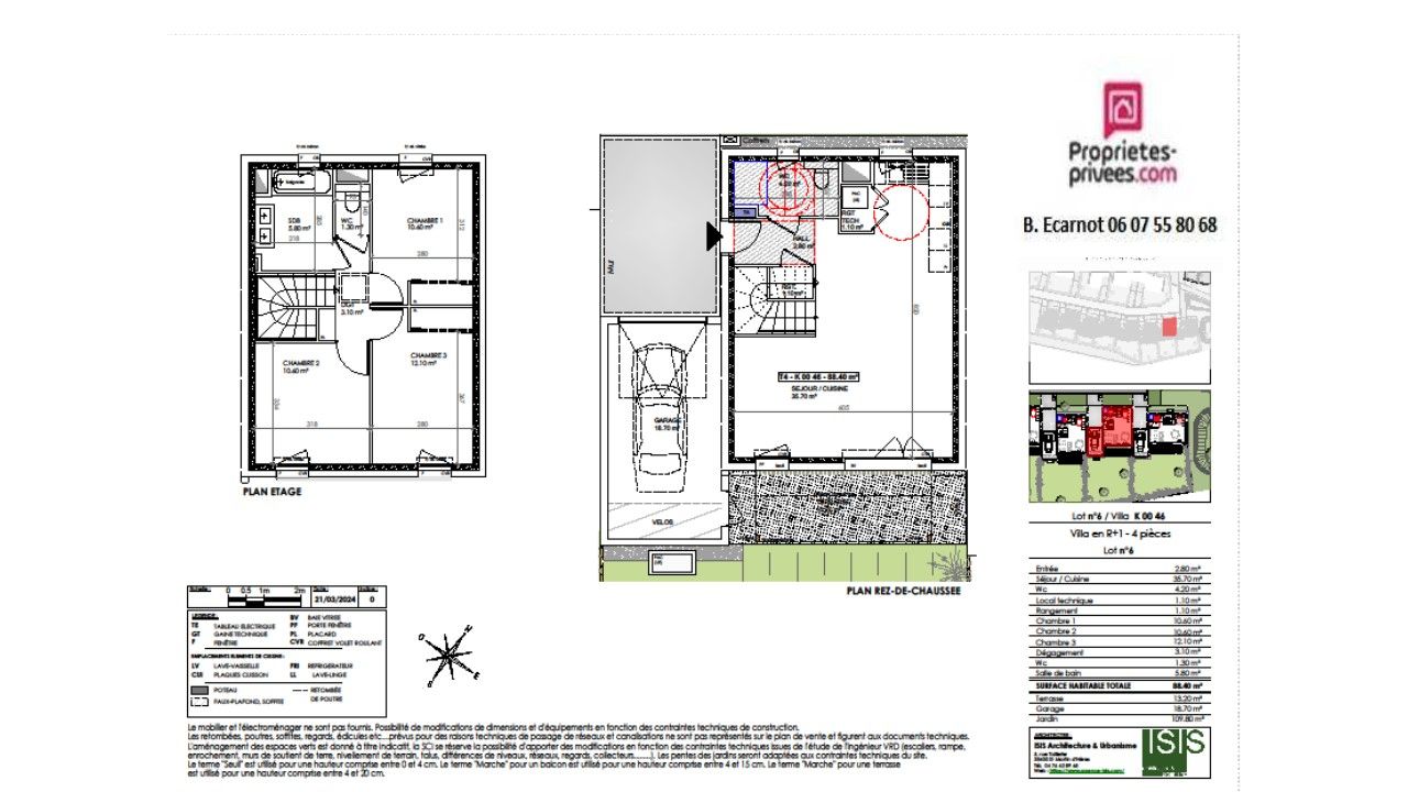 SAINT-PAUL-DE-VARCES Maison 4 pièces sur 2 niveaux avec garage 2
