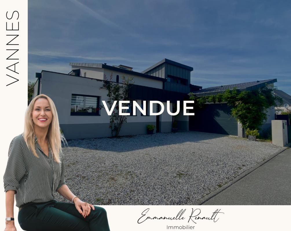 Maison contemporaine de 165M²  sur 780M² de terrain piscinable, 8 pièces, 5 chambres, en parfait état. VANNES