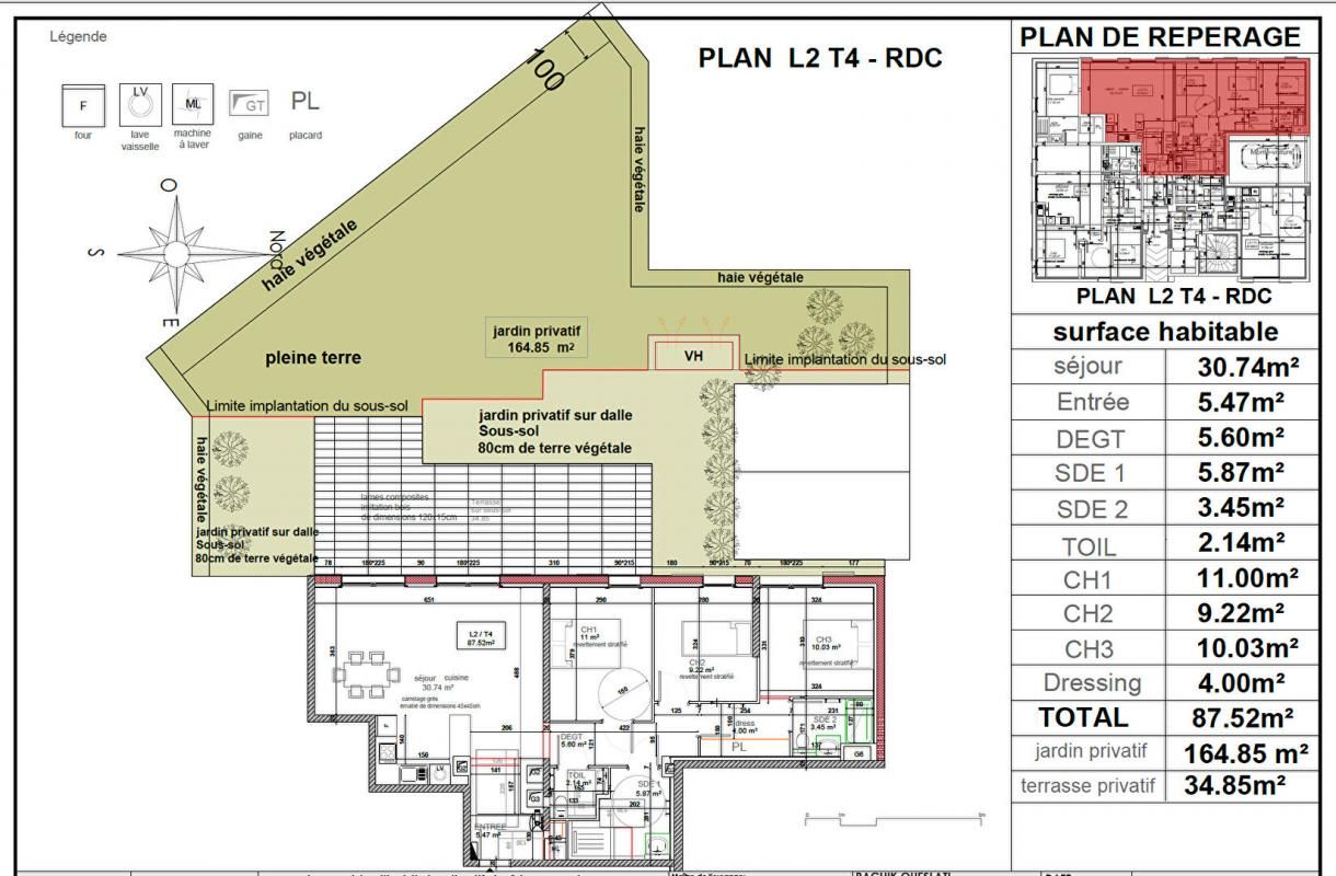 VETRAZ-MONTHOUX Appartement Vetraz Monthoux 4 pièce(s) 87.52 m2 2
