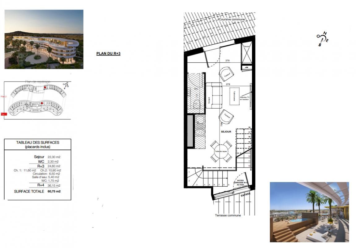 LE CAP D'AGDE Duplex d'Exception au Coeur du Village Naturiste du Cap d'Agde, exposé Sud 4