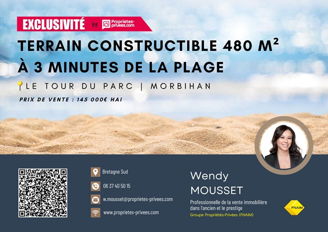 LE TOUR-DU-PARC Terrain constructible à 3 minutes de la plage 2