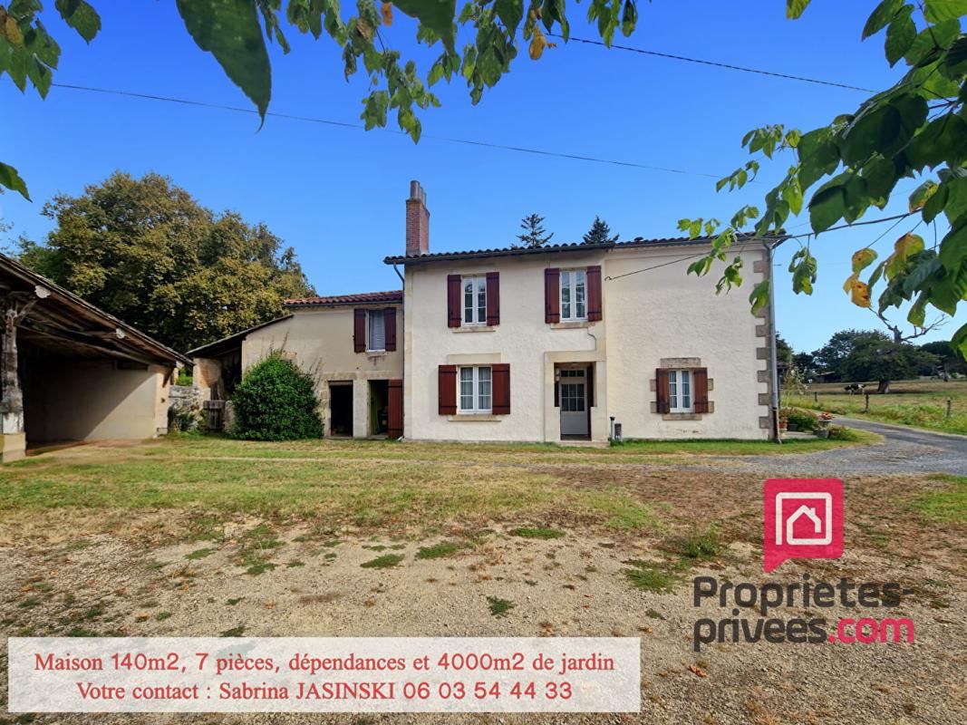 Maison ancienne 140 m2, 7 pièces, dépendances et 4000 m2 de jardin