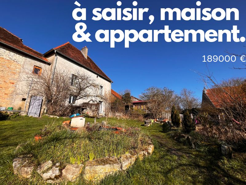 70130 - FRETIGNEY ET VELLOREILLE - Maison 158 m² + Appartement 83 m² - Prix : 189000 honoraires charge vendeur
