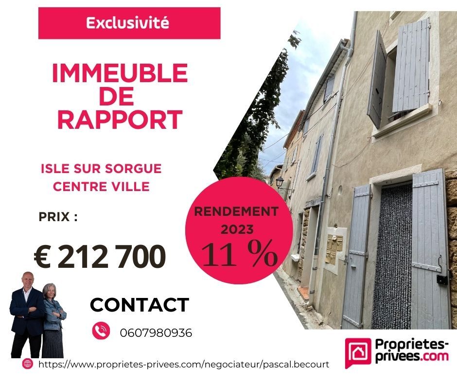 Immeuble  de rapport L Isle Sur La Sorgue 5 appartements 170 m2